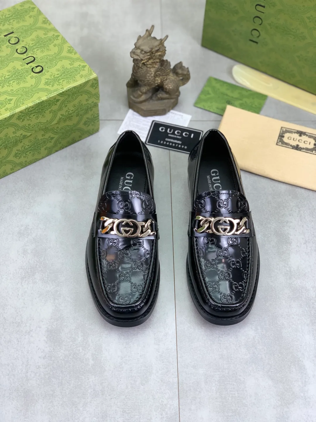 Men's men's shoes 💰P480 [New style] Water-dyed cowhide 💰💎💎💎 [Gucci] GUCCI high-end men's formal business leather shoes, original order 1:1 authentic goods! Original imported high-end open-edge beaded calfskin, original metal buckle, imported first-layer cowhide lining for feet, original outsole, men's shoe size: 38-45, 4️⃣ colors available